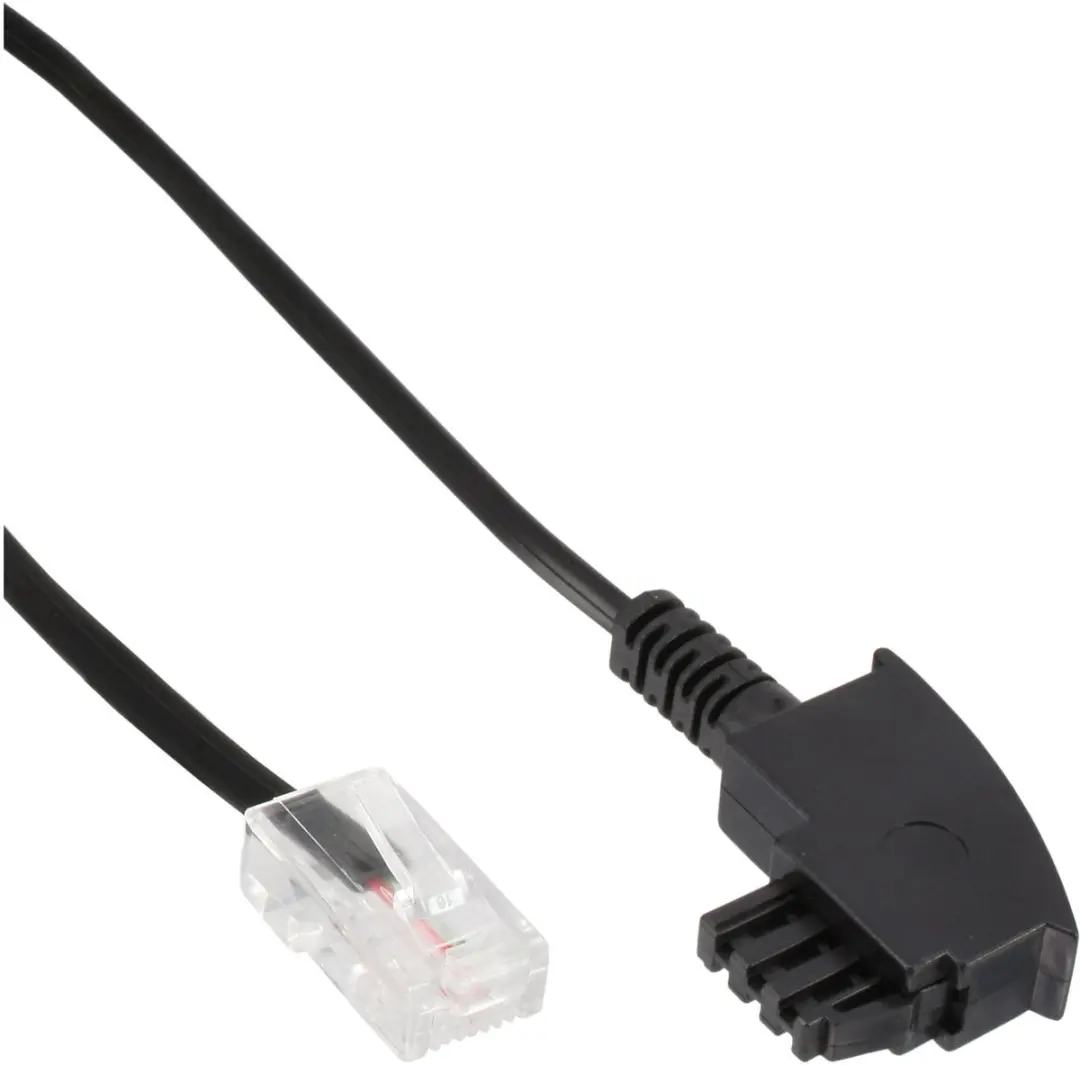 InLine TAE-F naar RJ45 Kabel 0,5m - Black