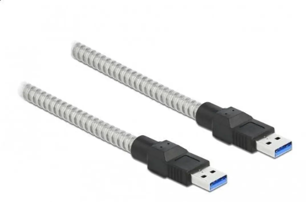 Delock USB naar USB Kabel 3.0 - 2m - 2A - Metaal - Zilver