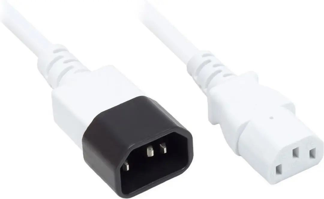 Value IEC C14-C13 Stroomverlengkabel 1,8m - Wit