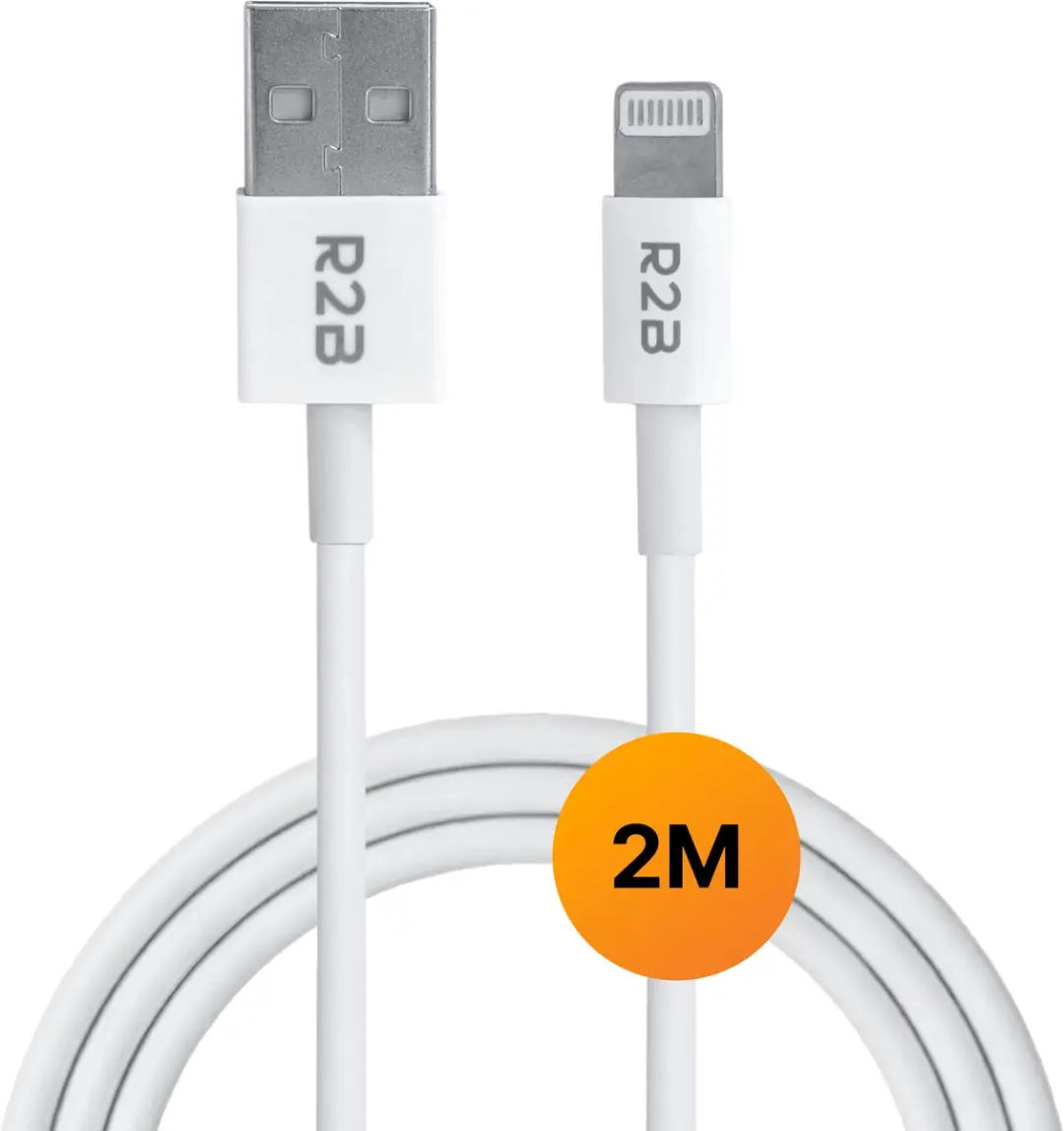 R2B USB-A Lightning Oplaadkabel 2m