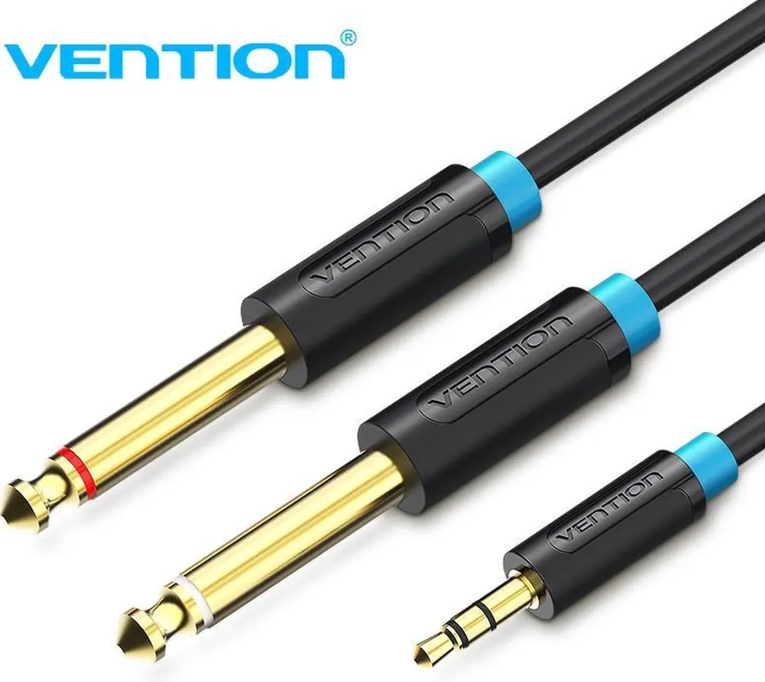 Vention 3.5mm naar 2x6.35mm Jack Audio Kabel 3m