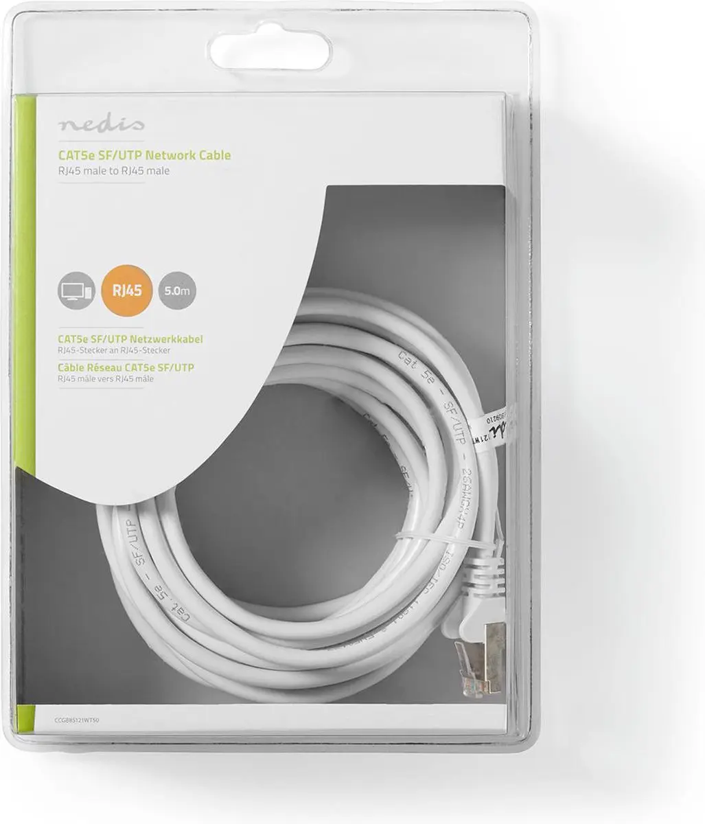 Nedis CAT5e Kabel 10m RJ45 Wit