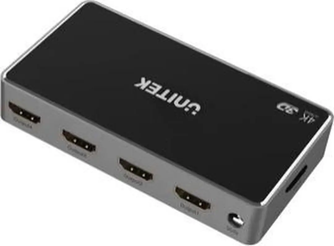 UNITEK V1109A HDMI Video Splitter 4x HDMI - Zwart/Grijs