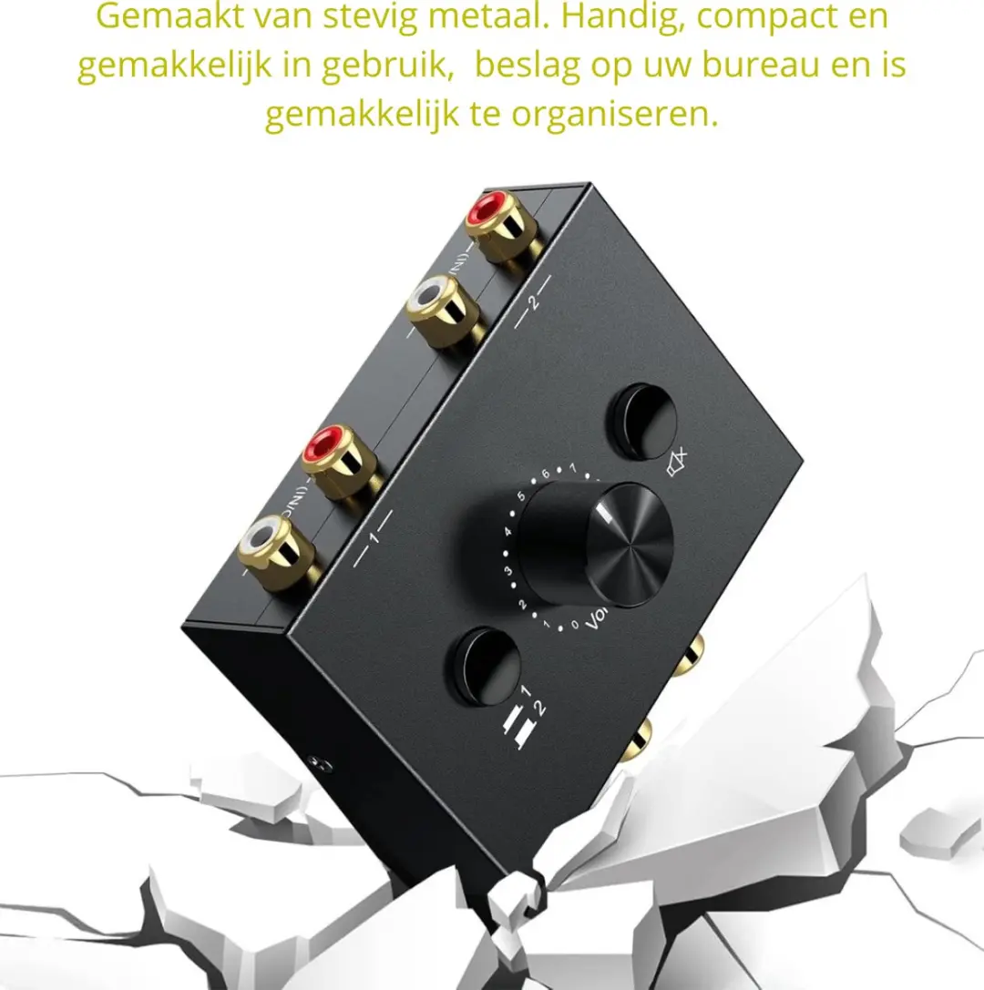 NÖRDIC SGM-268 RCA Stereo Audio Splitter - Zwart