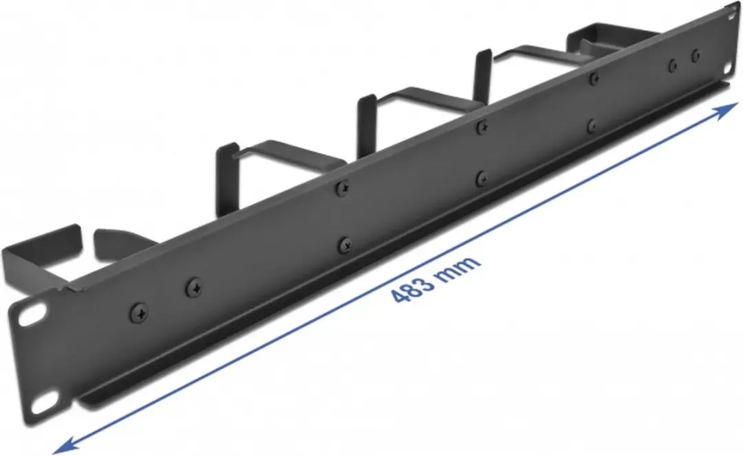 Delock 19" Kabelmanagement Routingpaneel 1U - 5 Haken - Zwart