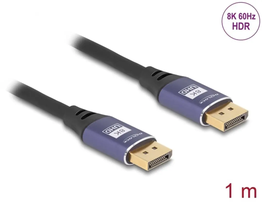 Delock DisplayPort Kabel 8K 60Hz 1m