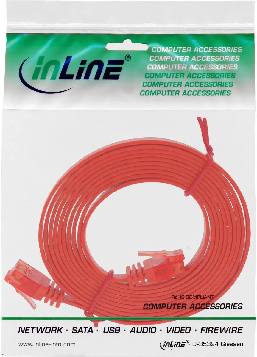 InLine Patchkabel U/UTP Cat.6 Rood 1,5m