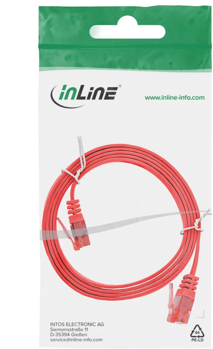 InLine Patchkabel U/UTP Cat.6 Rood 1,5m