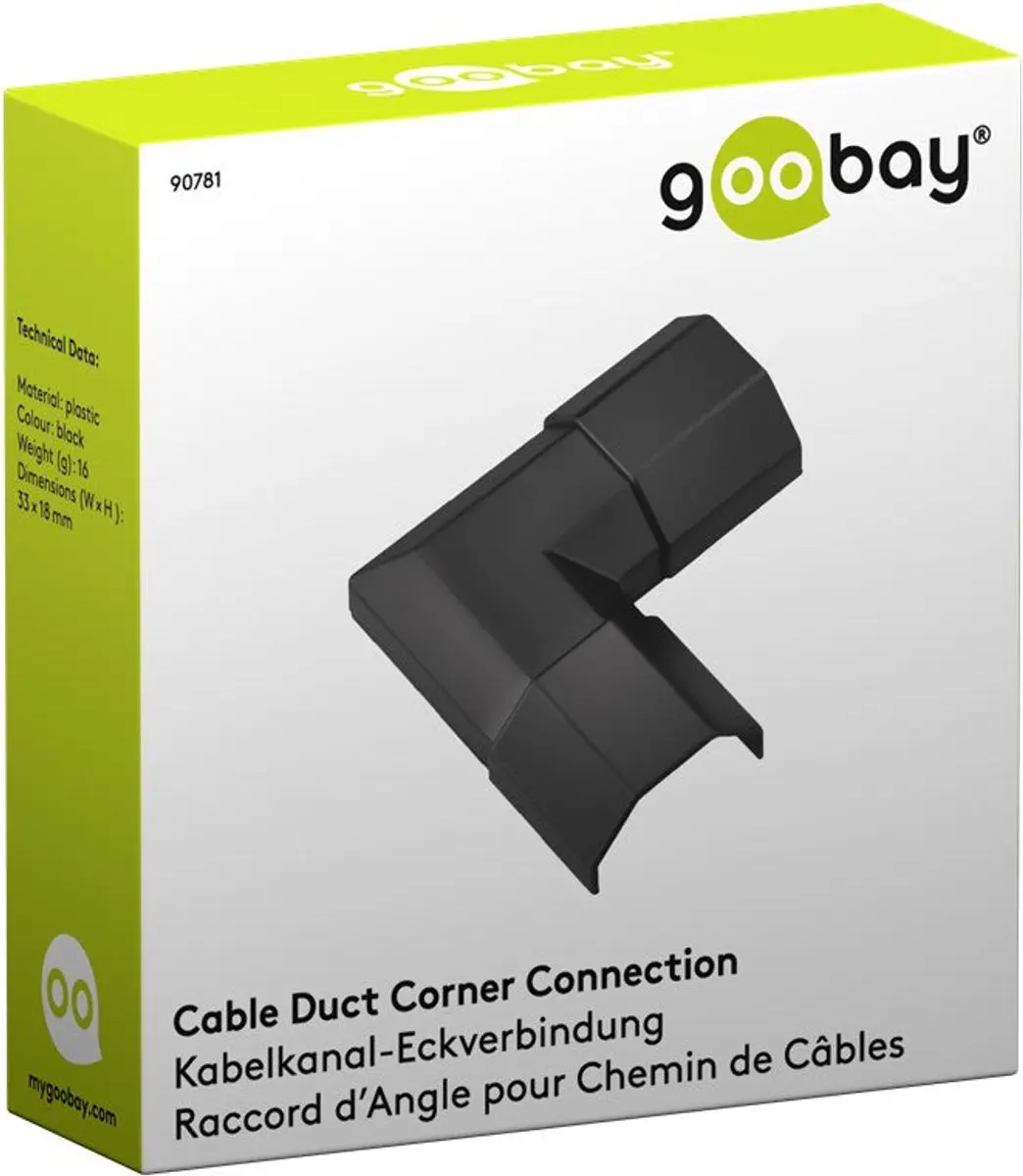 Goobay Kabelgoot Hoekverbinding - Wit