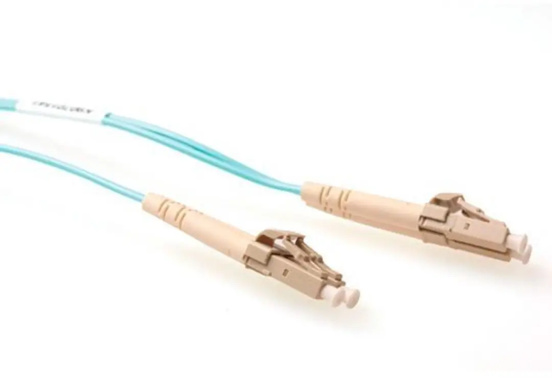 ACT 10m Glasvezelkabel OM3 LC Duplex Aqua