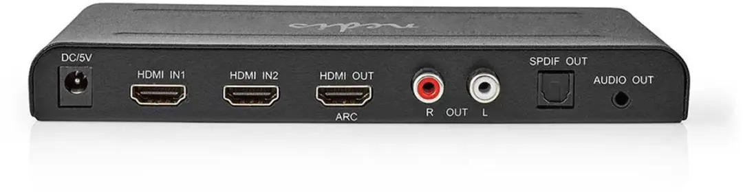 Nedis HDMI-Extractor VEXT3480AT - 2x HDMI In, 1x HDMI Out - Metaal - Antraciet