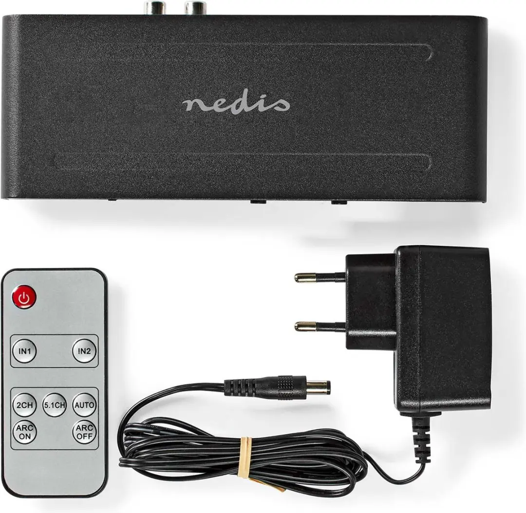 Nedis HDMI-Extractor VEXT3480AT - 2x HDMI In, 1x HDMI Out - Metaal - Antraciet - afbeelding 6 van 6