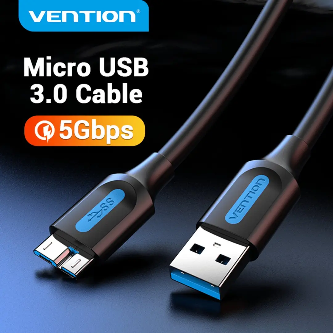 Vention USB-Kabel 30A Micro-B 1,5m - Transparant