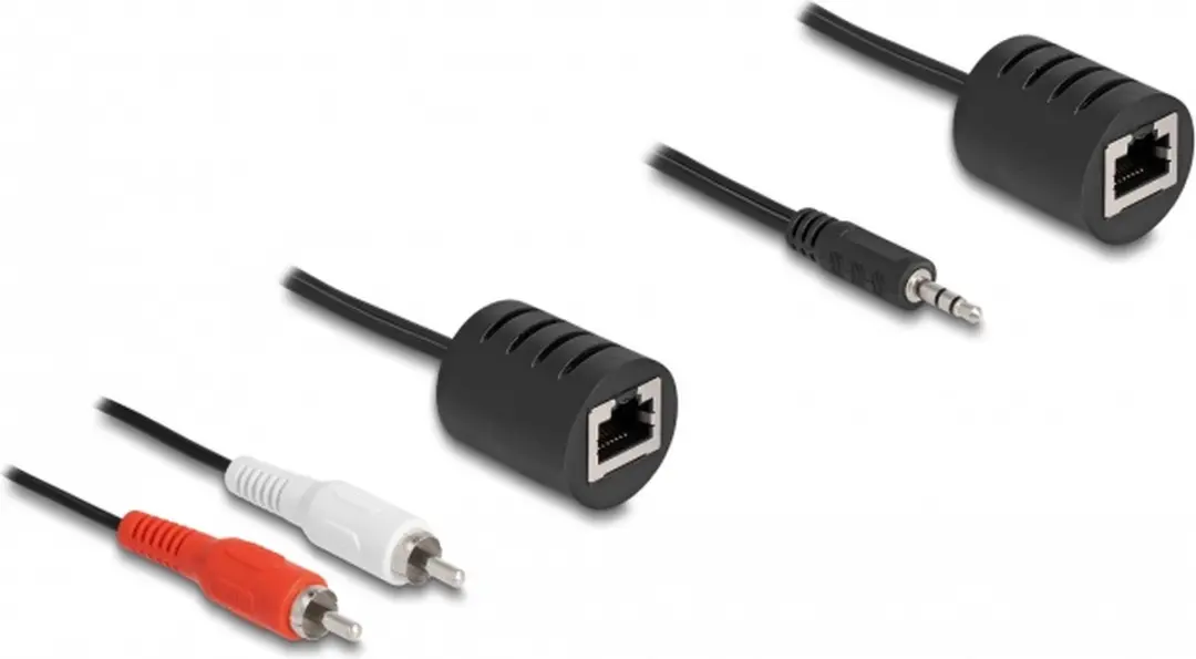 Delock 3,5mm Jack Stereo Audio over Ethernet Extender Set - 2 Stuks