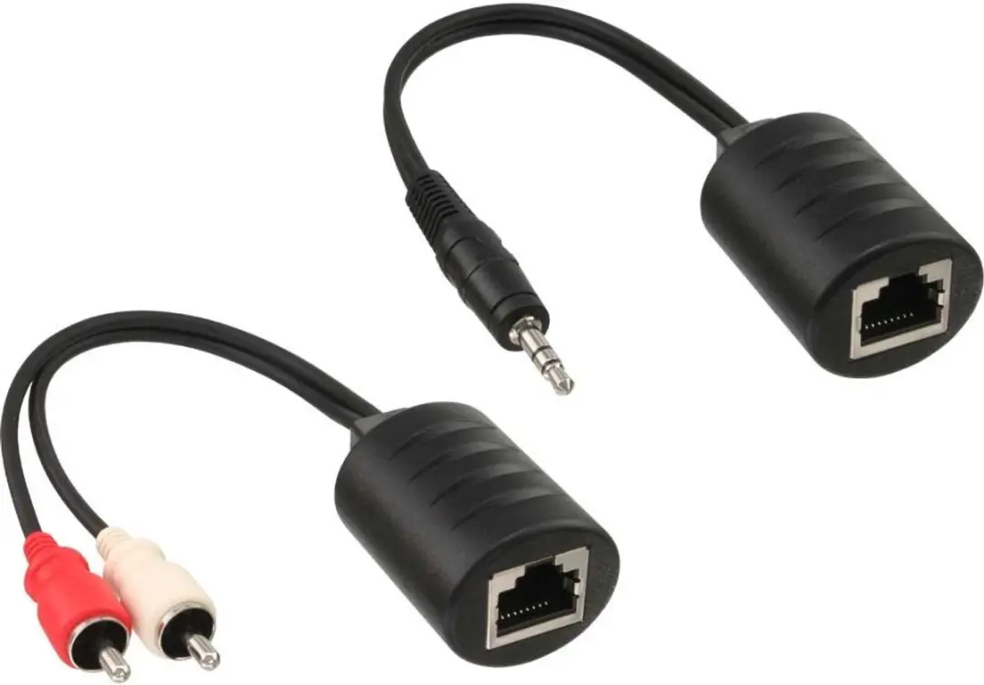Delock 3,5mm Jack Stereo Audio over Ethernet Extender Set - 2 Stuks