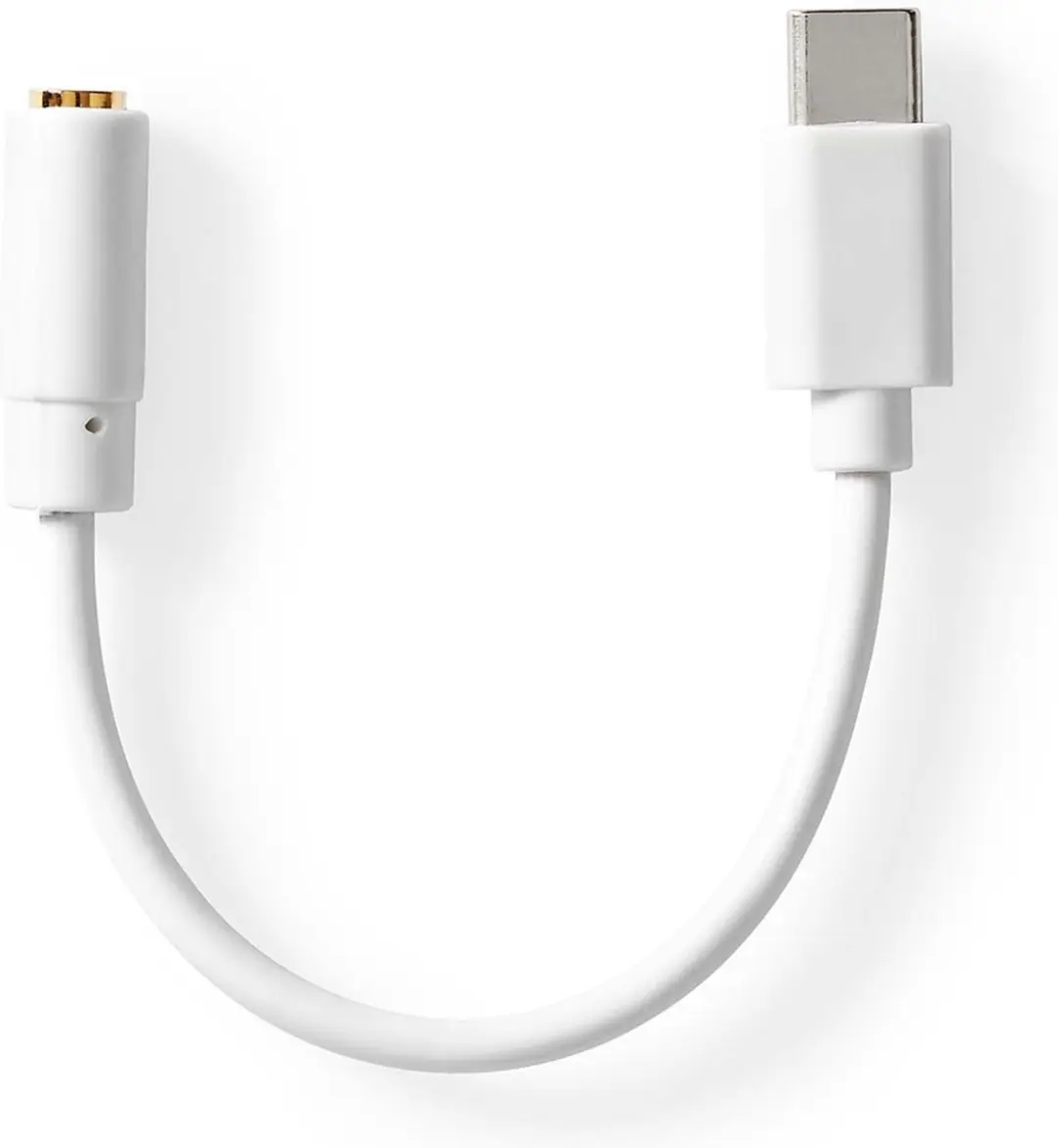 Nedis CCGB65950WT01 USB-C Adapter 3,5mm - 10cm - Wit
