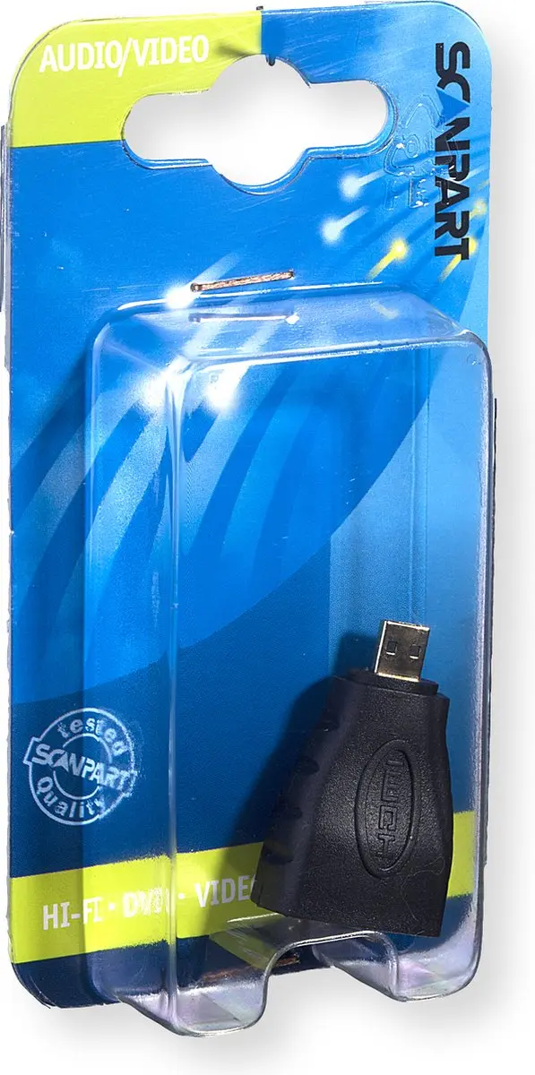Scanpart Micro HDMI naar HDMI Adapter 4K - Zwart