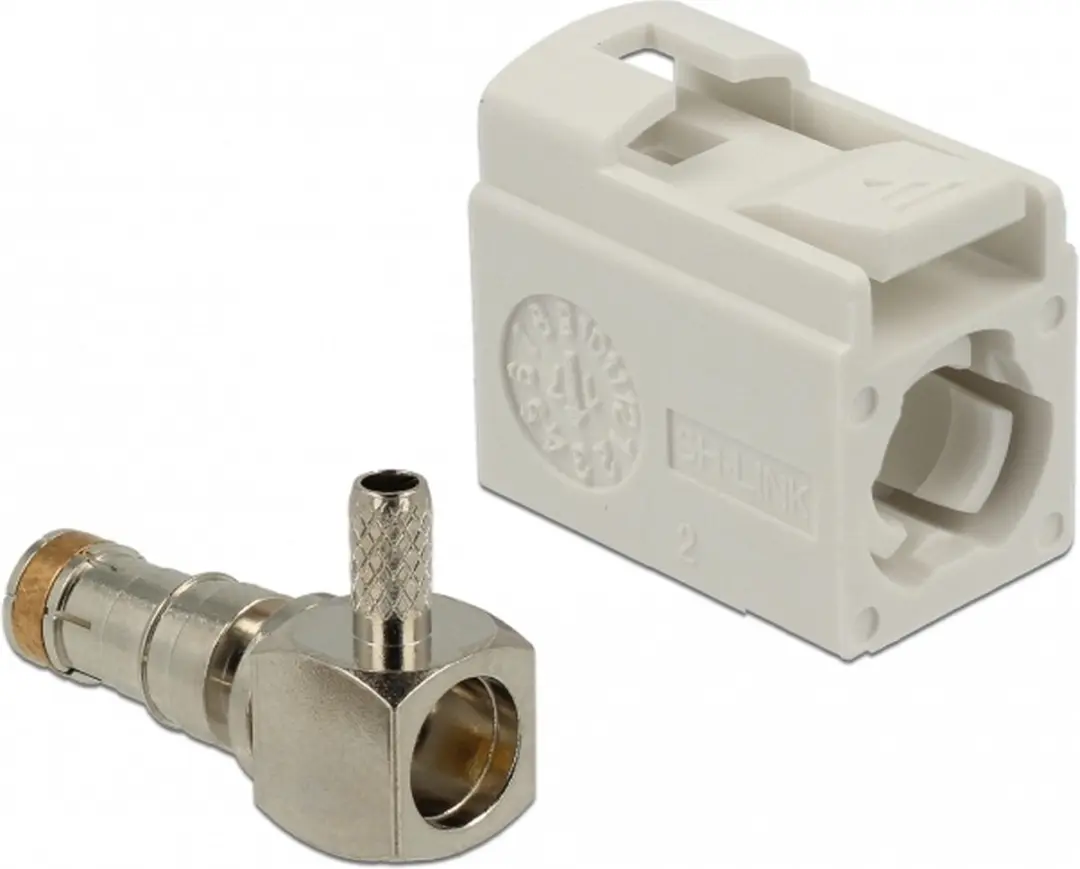 Delock FAKRA B Jack 90° - Goud/Wit