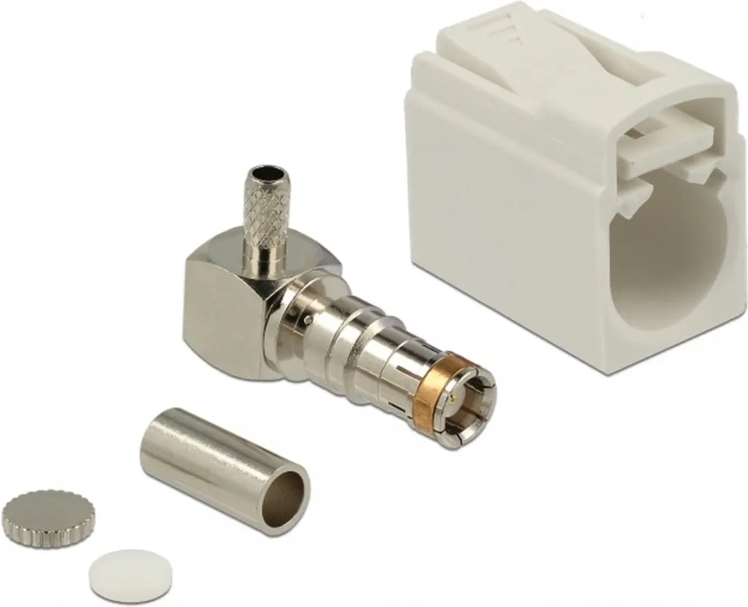 Delock FAKRA B Jack 90° - Goud/Wit