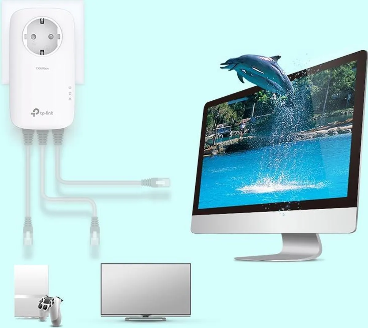 TP-Link TL-PA8033P KIT Powerline 2-pack - 1x1/3x0 Poorten Wit