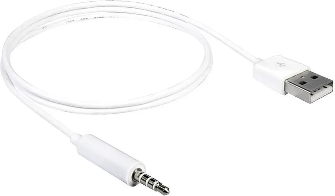 Delock USB-A naar 3.5mm Kabel 1m - Wit