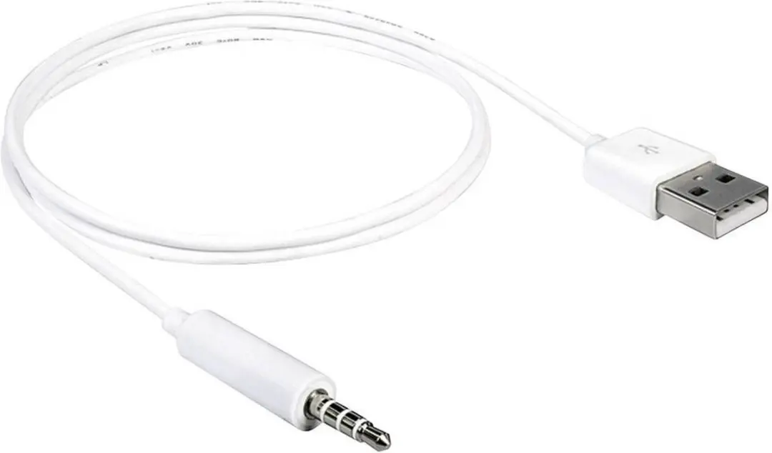 Delock USB-A naar 3.5mm Kabel 1m - Wit