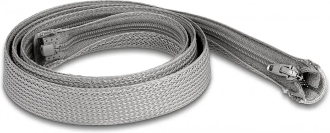 Delock Polyester Kabelsleeve 20mm - Hittebestendig - Grijs - 1m