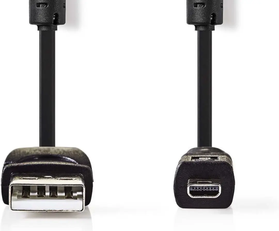 Nedis USB 2.0 A-Male naar US-E6 8-pins Male Kabel 2m - Zwart