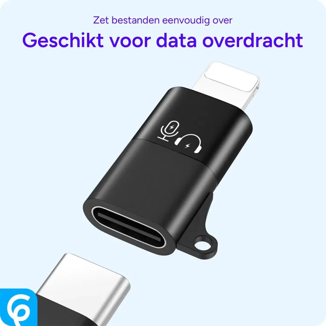 Selected USB-C naar Lightning Adapter - Zwart