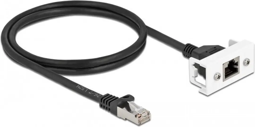 Delock Netwerkverlengkabel Cat.6A 1m - RJ45 S/FTP - Zwart