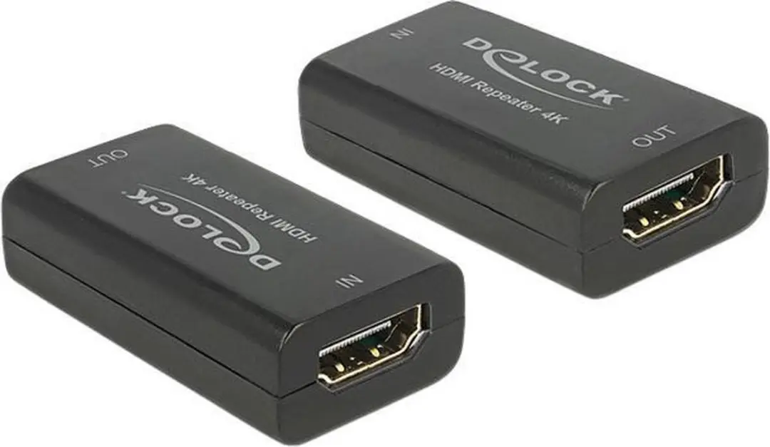 Delock HDMI Repeater 4K - Zwart