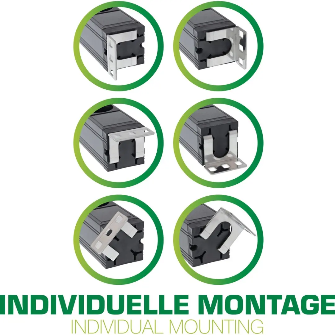InLine 19 Contactdoos 8-voudig - 2m - Zwart