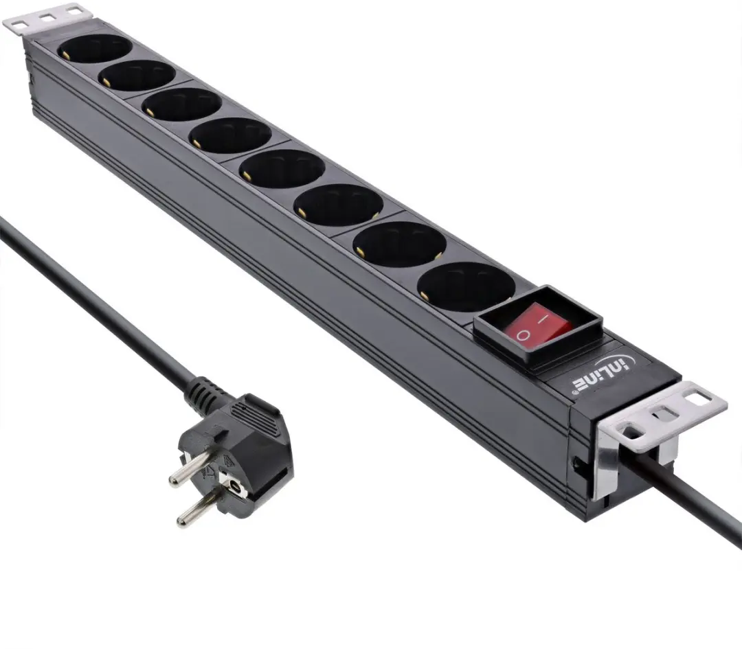 InLine 19 Contactdoos 8-voudig