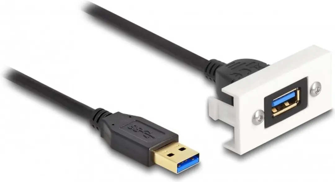 Delock Easy 45 USB 3.2 Gen 1 Type-A Adapter - Zwart
