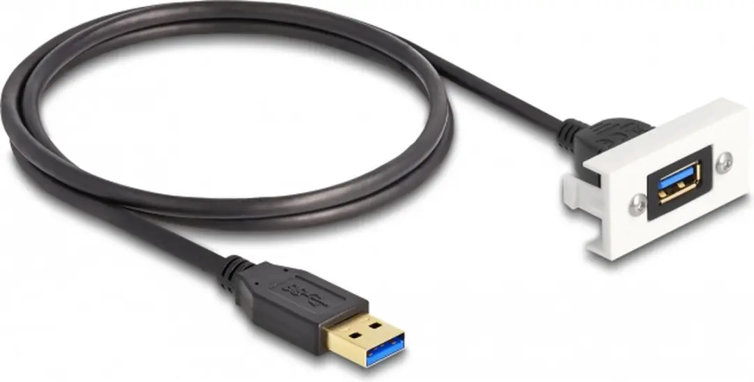 Delock Easy 45 USB 3.2 Gen 1 Type-A Adapter - Zwart