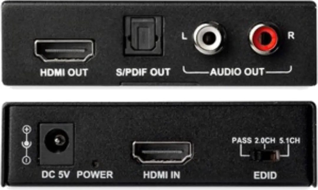 Startech HD202A HDMI Audio Extractor - 4K 60Hz - Zwart
