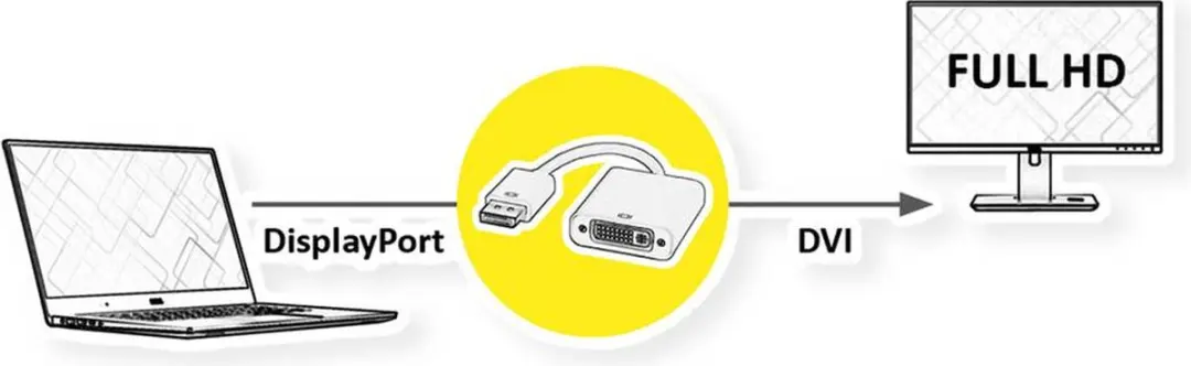 Value DisplayPort naar DVI Adapter - Zwart