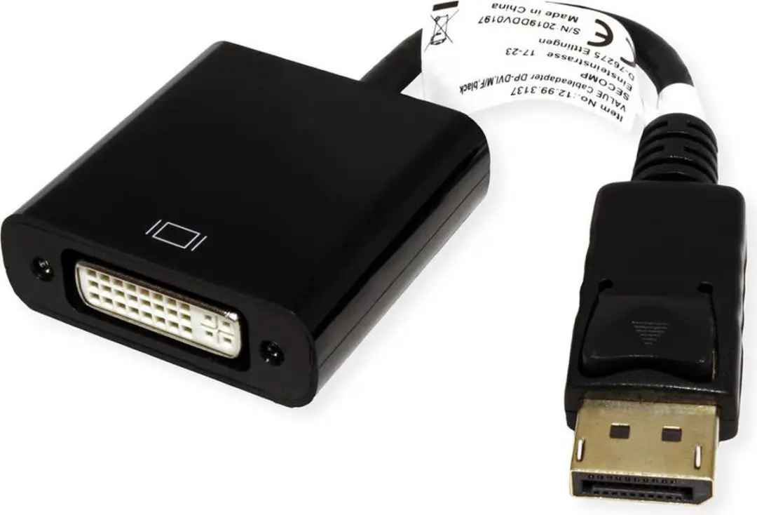 Value DisplayPort naar DVI Adapter - Zwart
