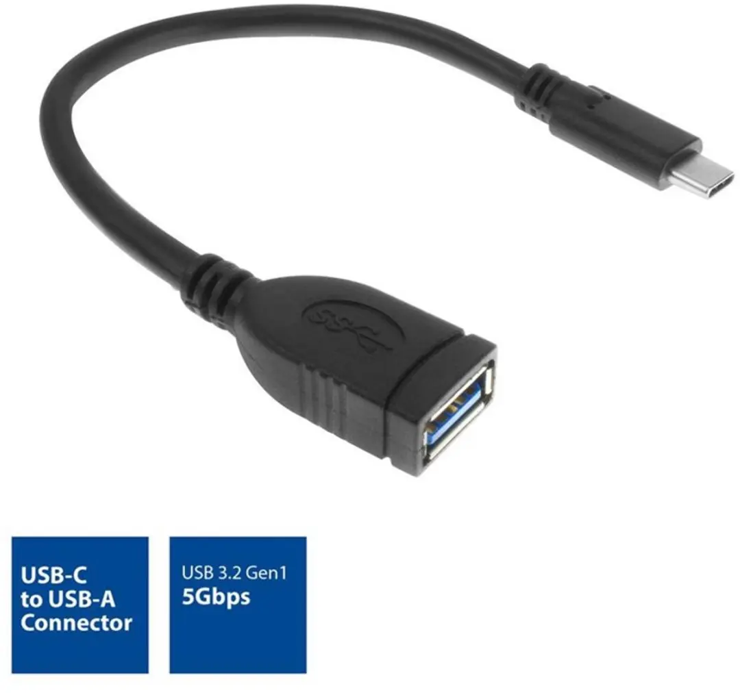 ACT AC7340 USB 3.2 Gen2 OTG Kabel - 0,2m - Zwart