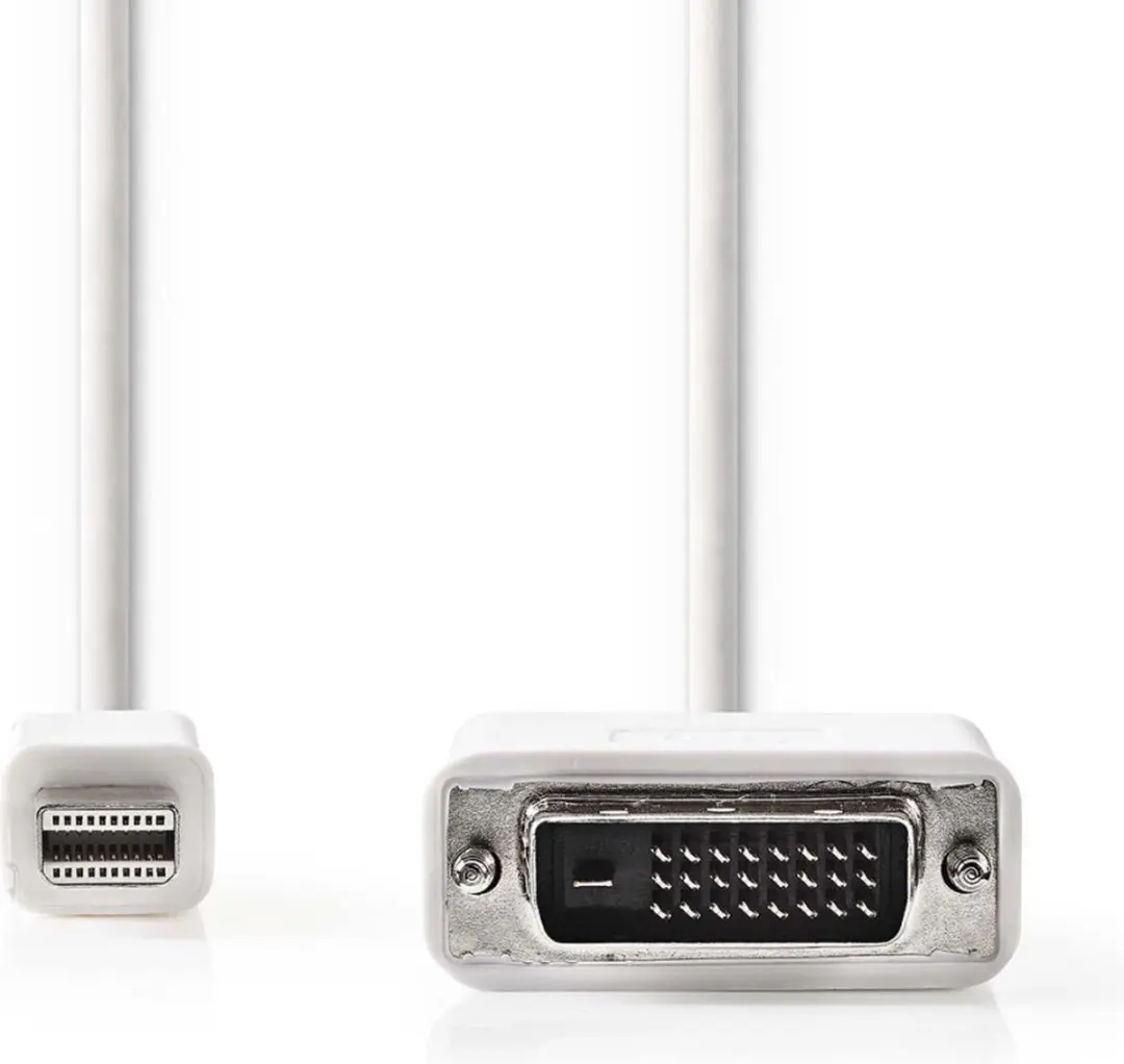 Nedis Mini DisplayPort naar DVI-D Kabel 21.6Gbps 2m - Wit - afbeelding 6 van 6