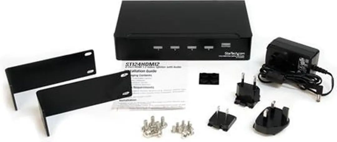 Startech ST124HDMI2 HDMI Splitter 4 Poorten - Zwart