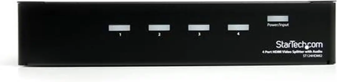 Startech ST124HDMI2 HDMI Splitter 4 Poorten - Zwart