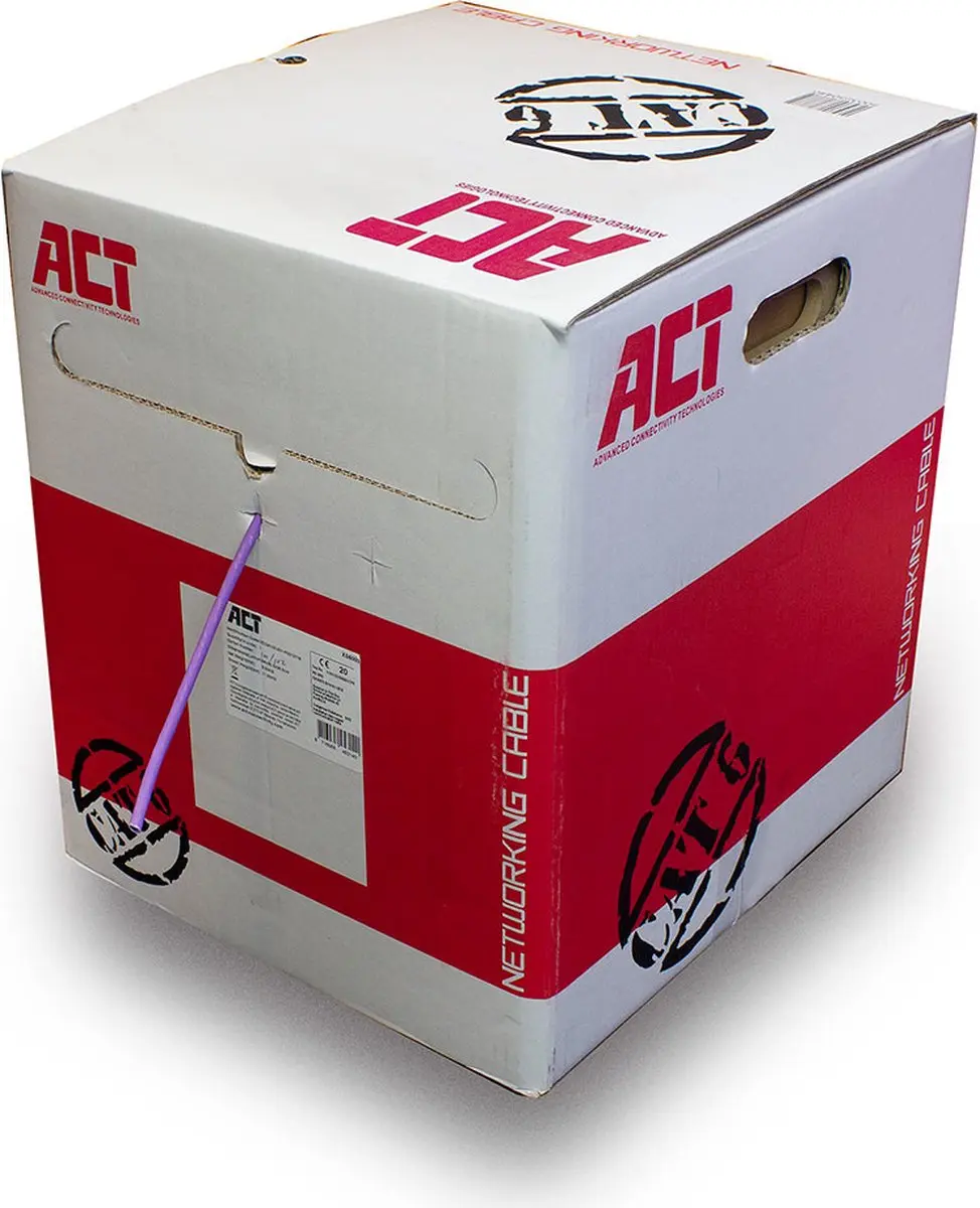 ACT Cat 6 Installatiekabel 305m - Violet - LSZH/CPR DCA - afbeelding 6 van 6