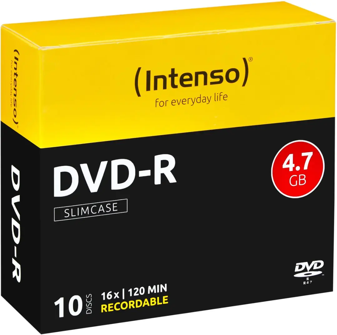 Intenso 4101652 DVD-R 4,7GB - 10 Stuks