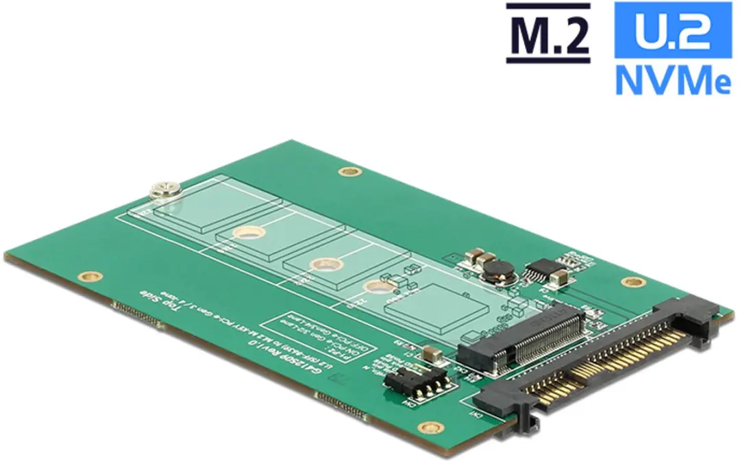 Delock U.2 naar M.2 NVMe Converter 62696 - Groen