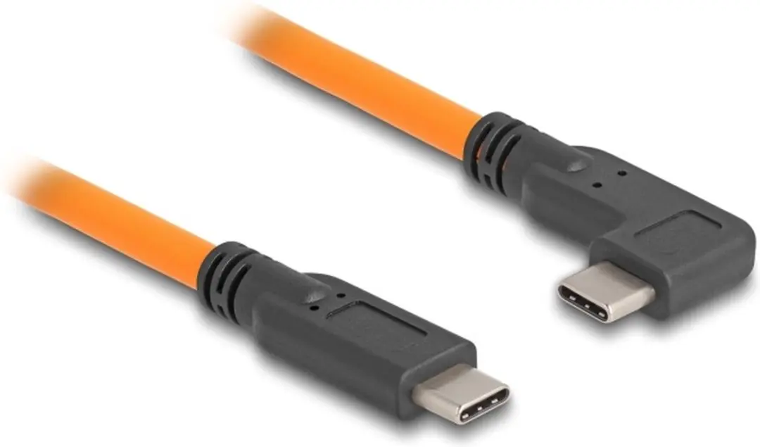Delock USB 5Gbps Type-C naar Type-C 90° Oranje - 1m