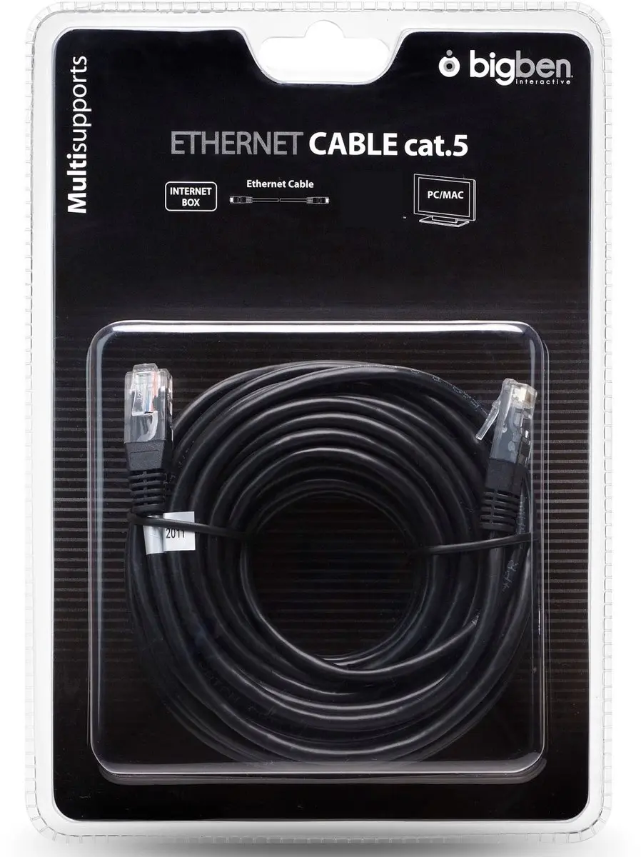 Bigben GACC2799 Cat 5 UTP-kabel RJ45 10m - Zwart