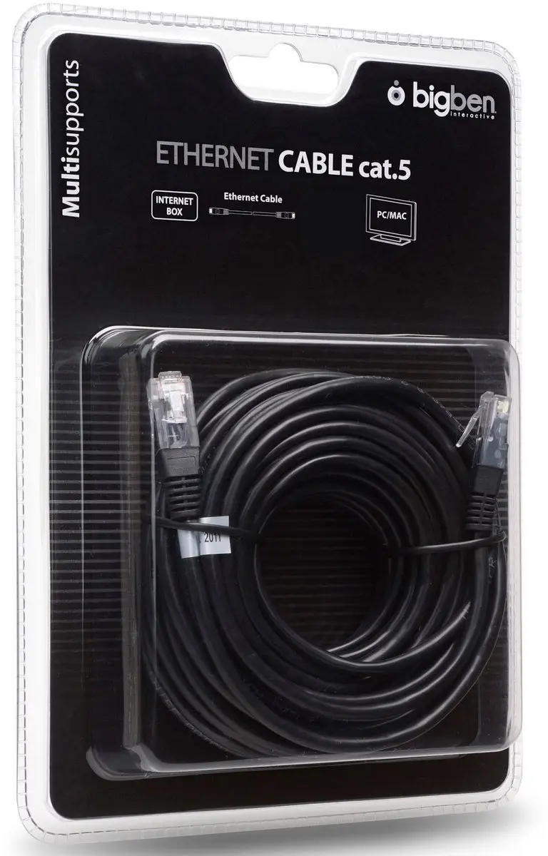 Bigben GACC2799 Cat 5 UTP-kabel RJ45 10m - Zwart
