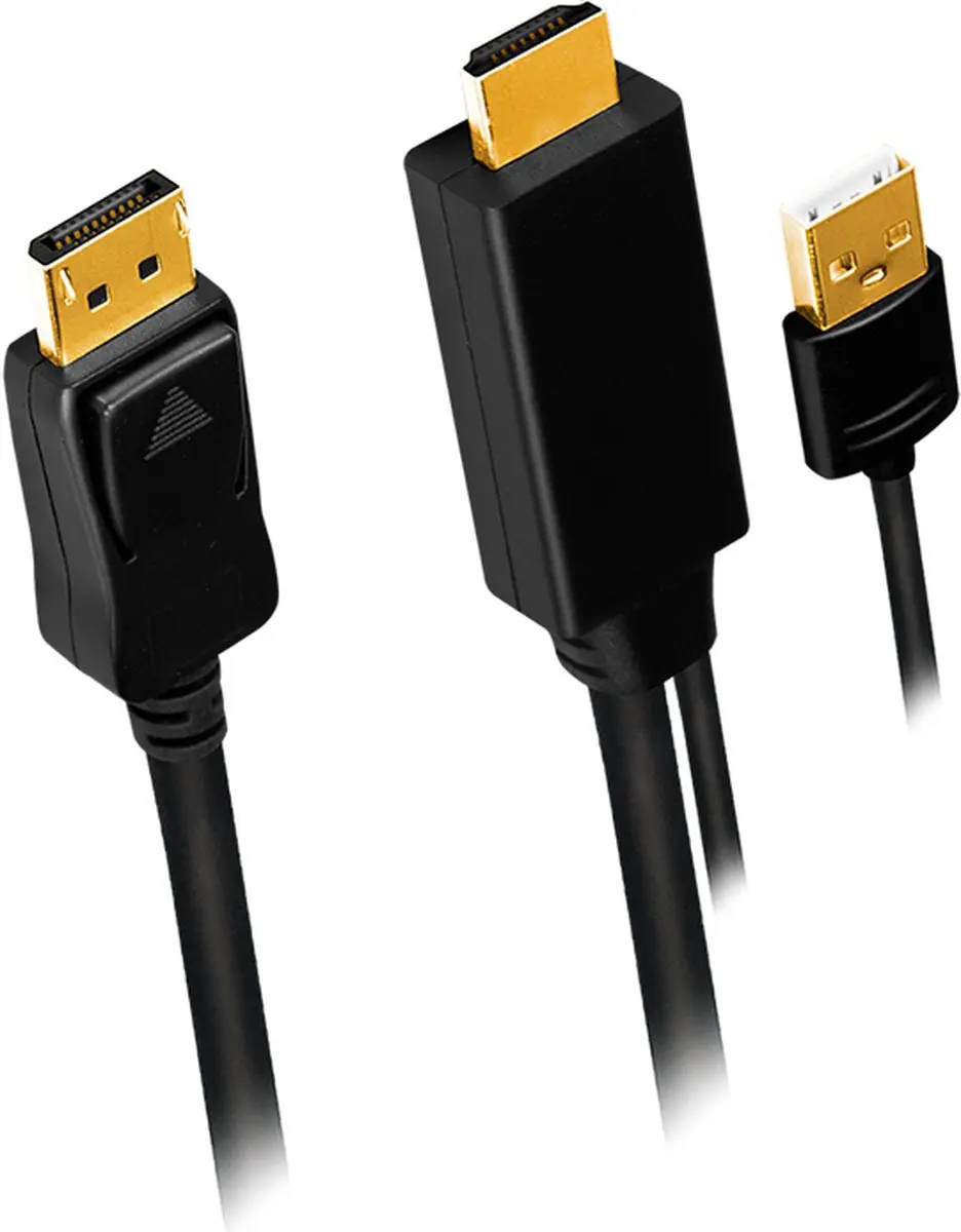 Logilink CH0091 HDMI naar DisplayPort Kabel - 2m - Zwart