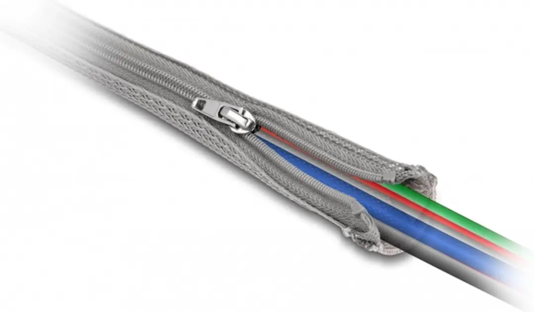 Delock Polyester Kabelsleeve 30mm - Hittebestendig Grijs 1m